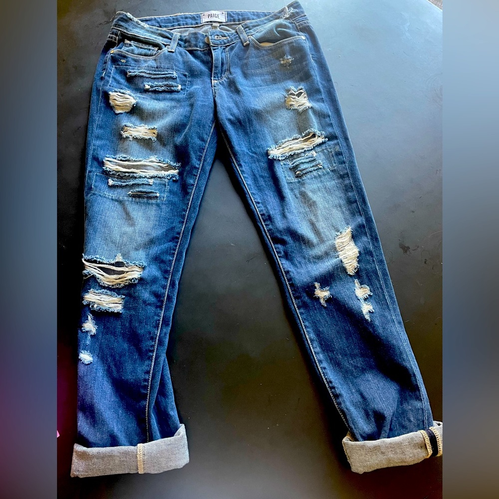 Paige Jimmy Jimmy Skinny Boyfriend Jeans 25